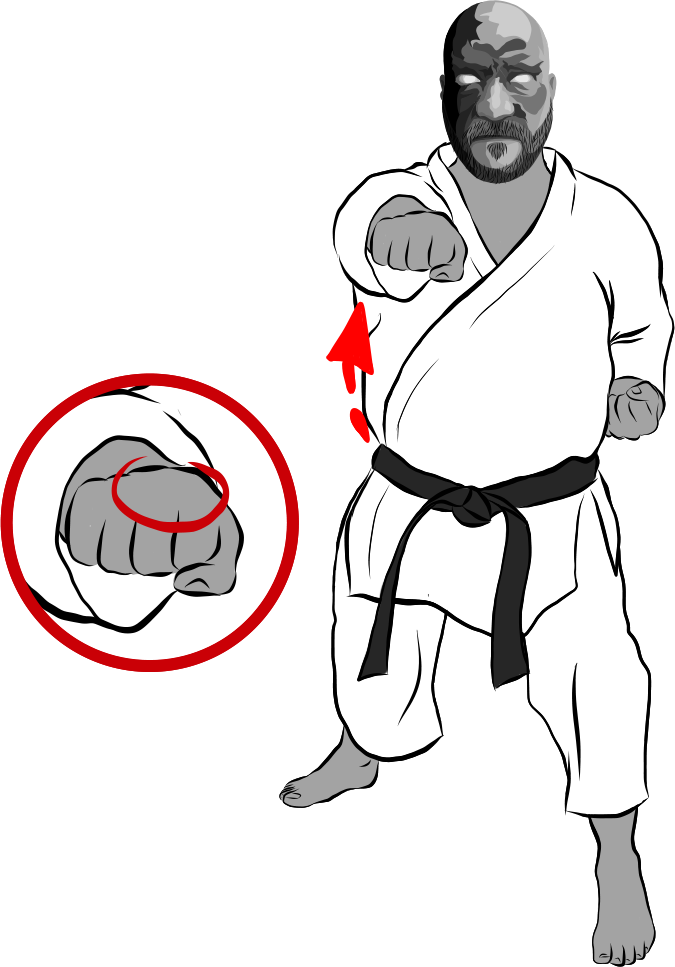 Sei-ken tsuki (Forefist punch or straight punch)